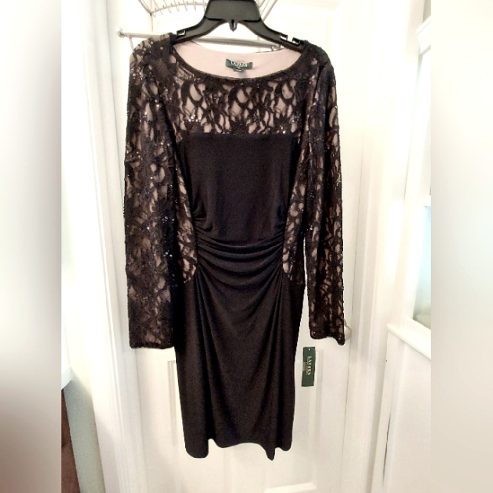 Ralph Lauren Black Sequin pull over Dress